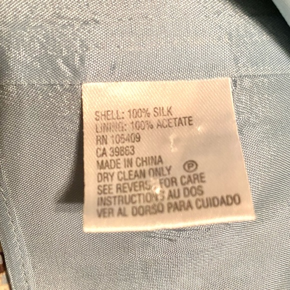 Light Blue Silk Tahini Top - Picture 6 of 7